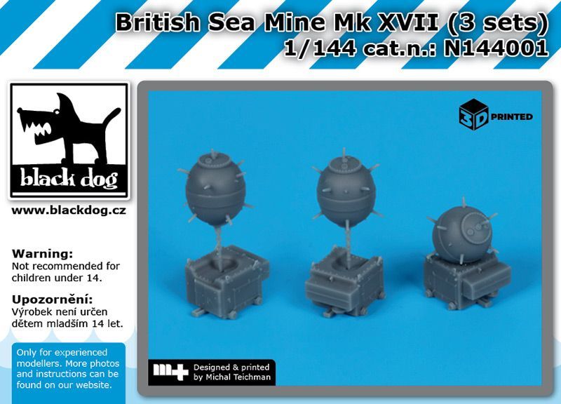 1:144 British sea mine Mk XVII ( 3 pcs )