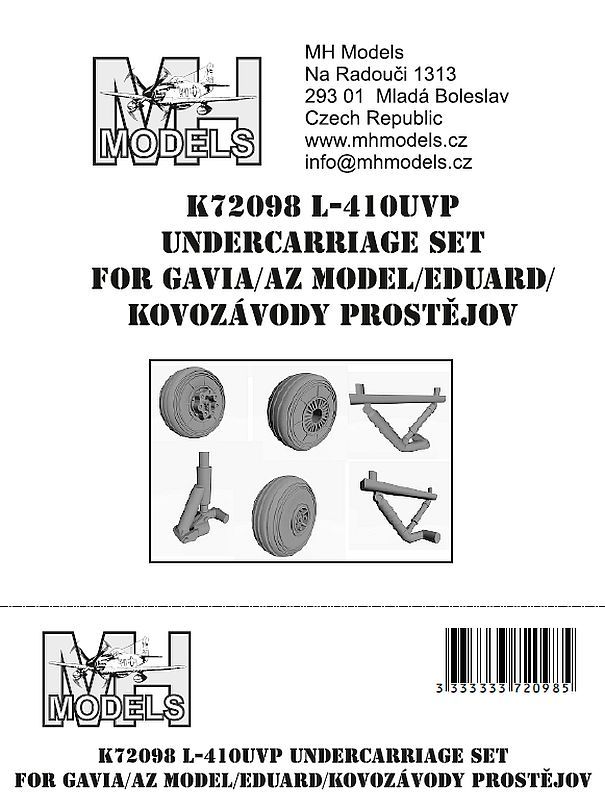 1:72 L-410UVP undercarriage set for Gavia/AZ Model/Eduard/Kovozávody Prostějov