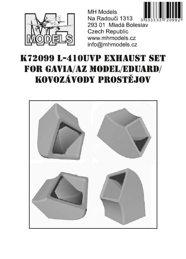 1:72 L-410UVP exhaust set for Gavia/AZ Model/Eduard/Kovozávody Prostějov