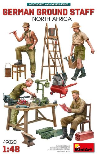 1:48 GERMAN GROUND STAFF w/ACCESSORIES. NORTH AFRICA