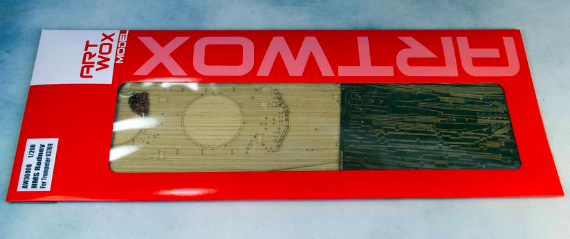 1:200 HMS Rodney Wooden Deck Set with Photo-Etched for Trumpeter kit #03709