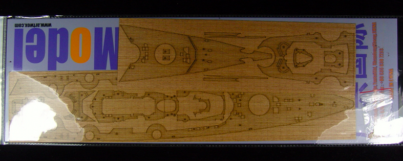 1:400 DKM Tirpitz Wooden Deck for Heller kit #81079