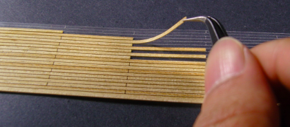 Planking Spread Sticker Wood Sheet (width 2.2mm) for Wooden Sailing Ships