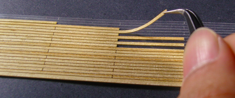 Planking Spread Sticker Wood Sheet (width 1.4mm) for Wood Sailing Ship