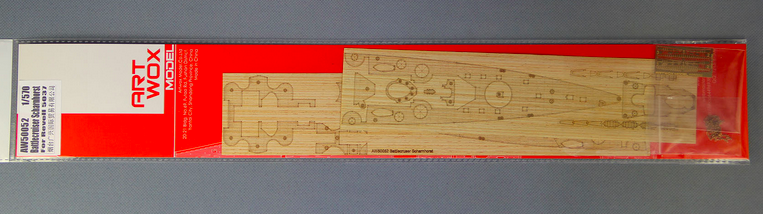 1:570 Battlecruiser Scharnhorst Wooden Deck Set with Photoetch for Revell #5037 kit