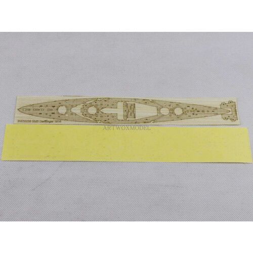 1:700 SMS Derfflinger 1916 Wooden Deck, Masking Sheet, Planking Masking PE (For Snowman SP-7034)