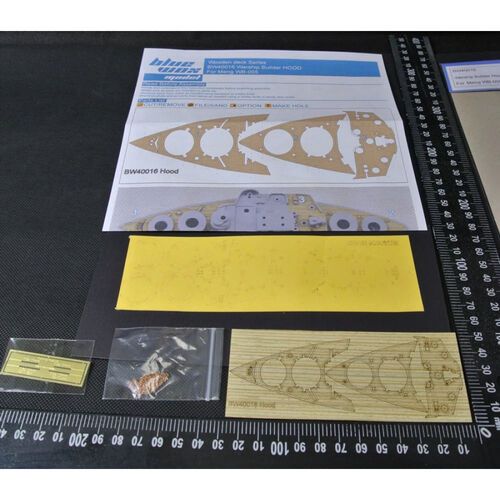 Chibimaru Hood Wooden Deck with Masking Sheet and PE (for Meng WB005 kit)