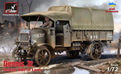 1:72 Dennis 3t - British WWI Lorry With Cargo Body