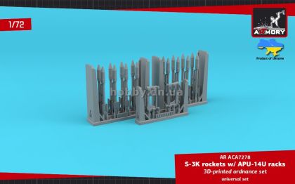 1:72 Description:S-3K unguided missiles w/ APU-14U launcher racks