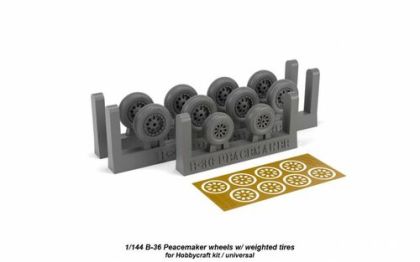 1:144 B-36 Peacemaker wheels w/ weighted tires