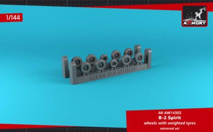 1:144 B-2 Spirit wheels w/ weighted tires