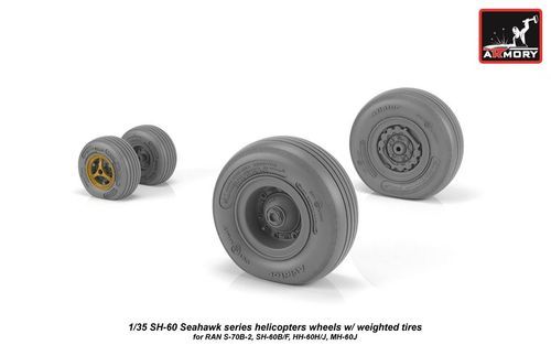 1:35 SH-60 Seahawk wheels with weighted tires