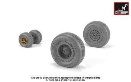 1:35 SH-60 Seahawk wheels with weighted tires