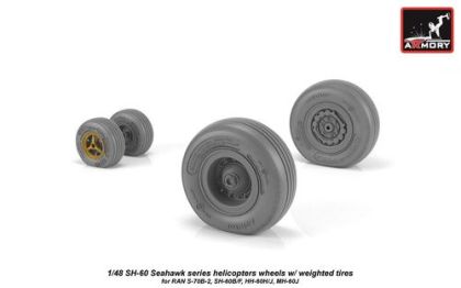 1:48 SH-60 Seahawk wheels with weighted tires