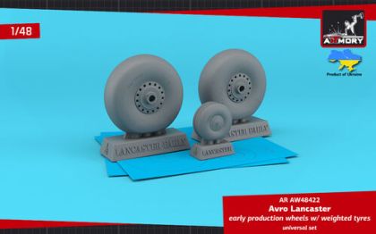 1:48 Avro Lancaster Early Production Wheels With Weighted Tyres - Universal Set