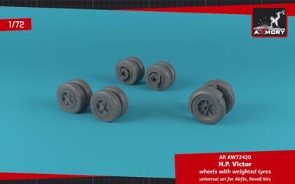1:72 Handley-Page Victor wheels w/ weighted tires