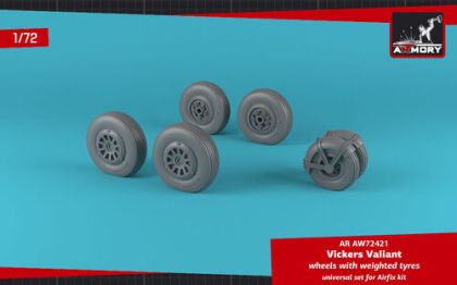 1:72 Vickers Valiant wheels w/ weighted tires