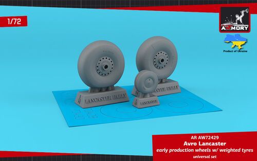 1:72 Avro Lancaster Early Production Wheels With Weighted Tyres - Universal Set
