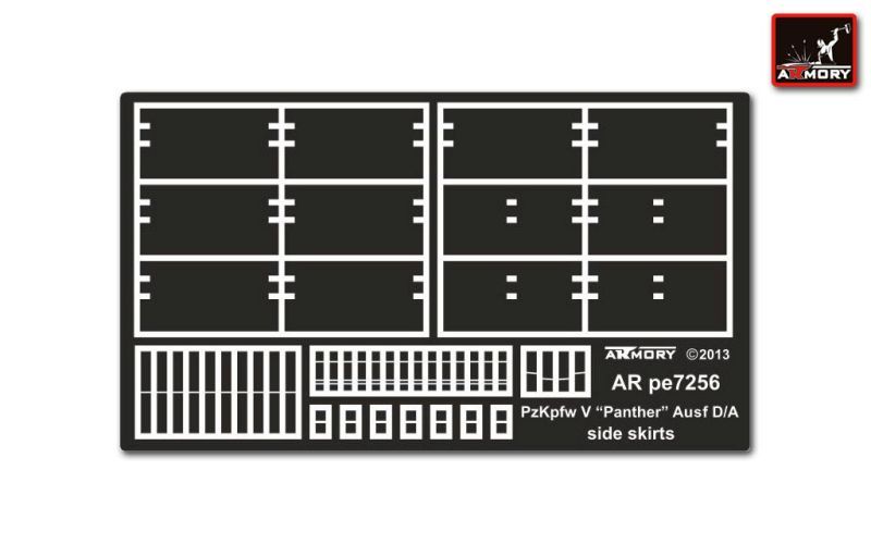 1:72 Pz.Kpfw.V Ausf.D/A Panther side skirts (ZVE)