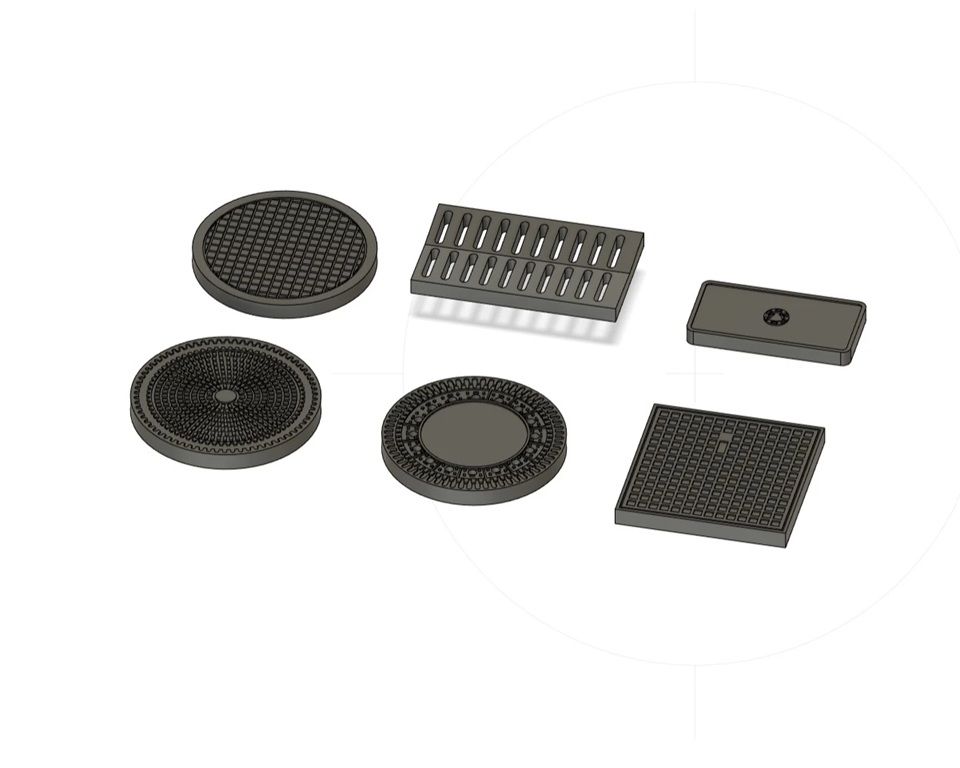 1:35 Kanálové poklopy