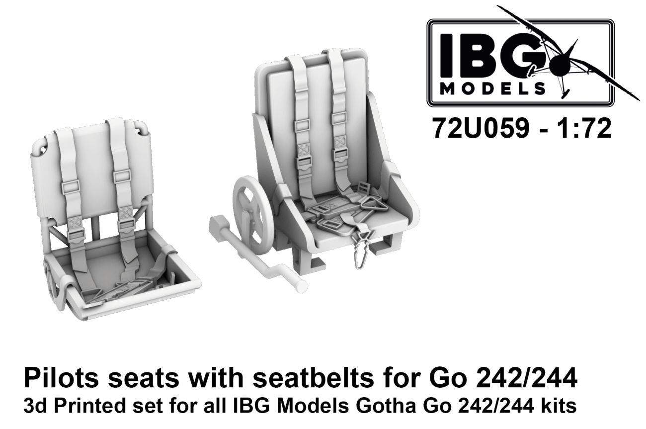 1:72 Gotha Go-242A-1/Go-244 Pilots seats with seatbelts