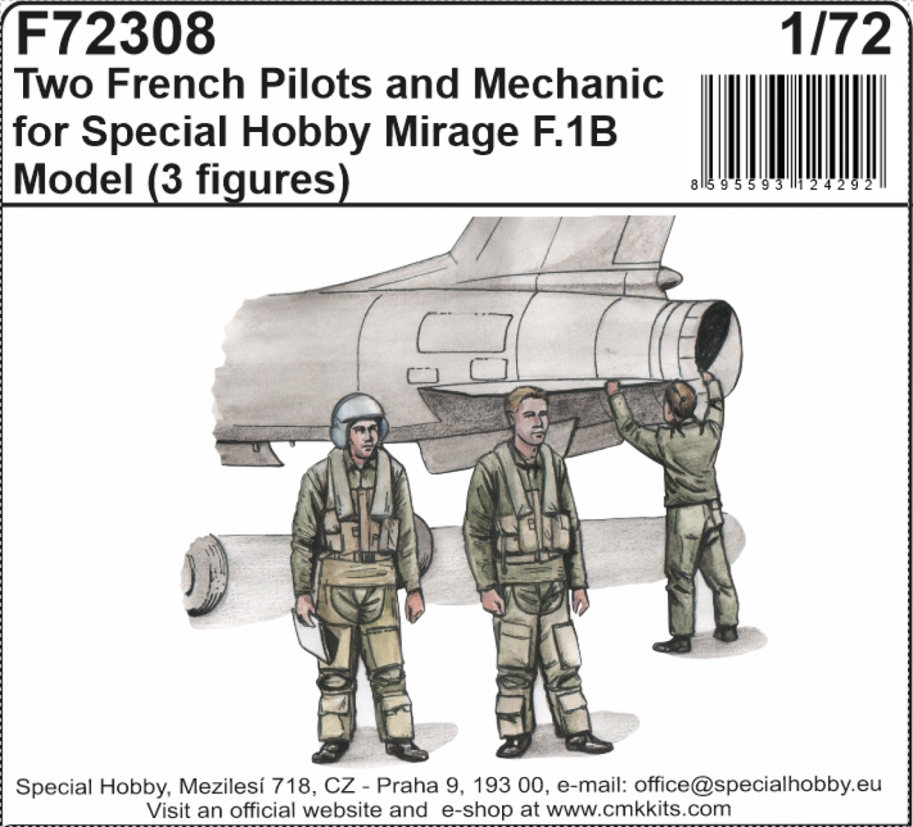 1:72  Two French Pilots and Mechanic for Special Hobby Mirage F.IB Model