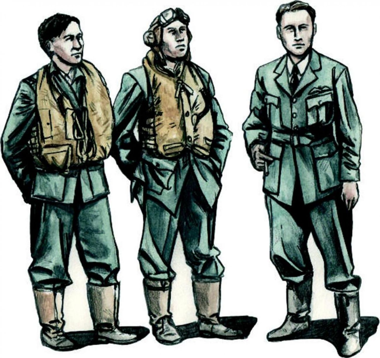 1:72 Barracuda Crew Members - Standing (3 fig.)
