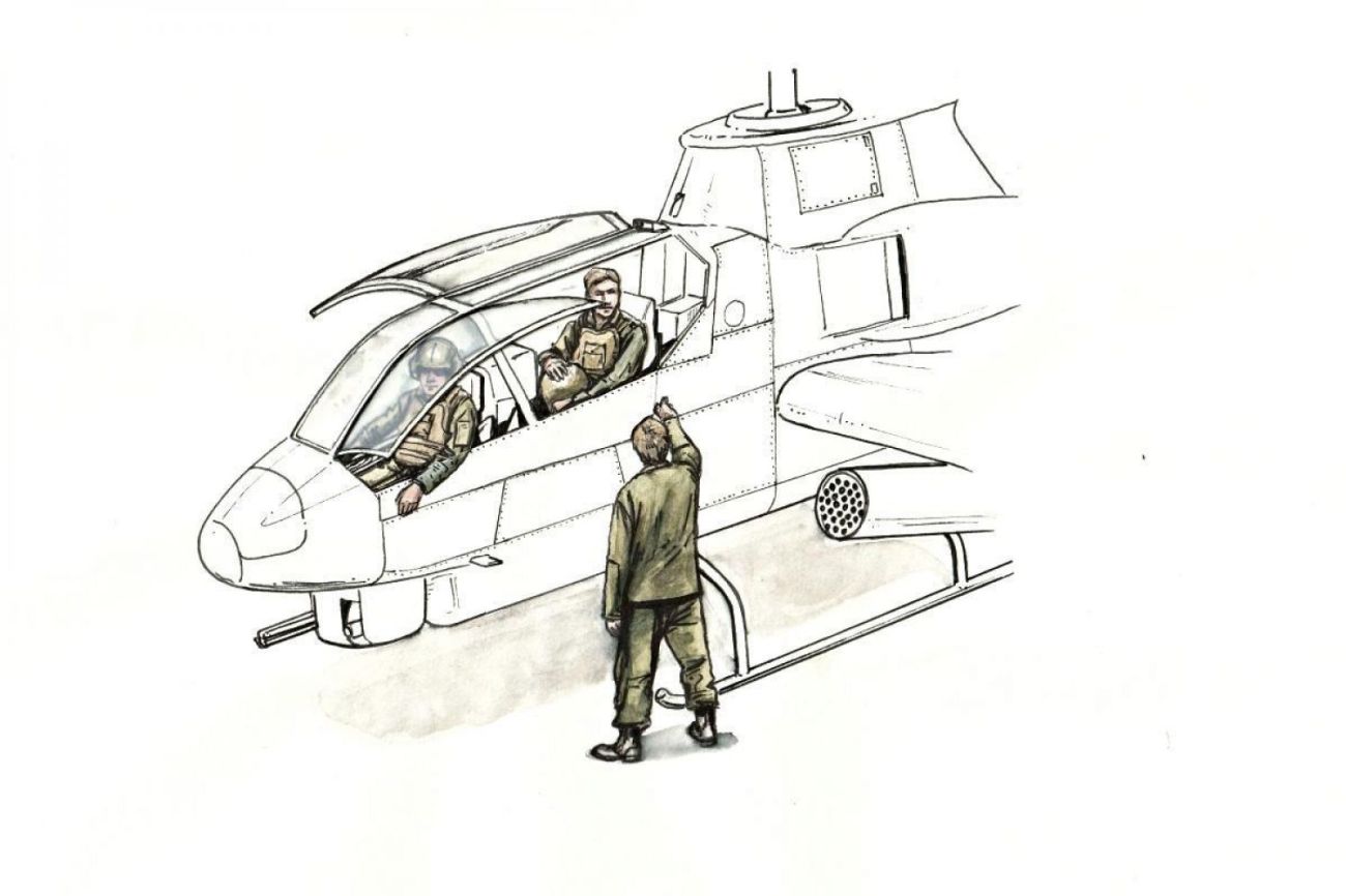 1:72 AH-1 Sitting pilots (2 figures) and ground crew (1 figure) for Special Hobby