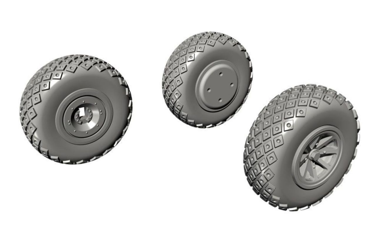 1:72 P-40 Wheels – Diamond and Hole Tread for Special Hobby