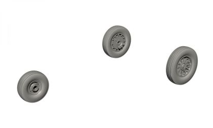 1:72 A-4A/B/C(early) Skyhawk Wheels (early with spoke type hubs), for Fujimi kits