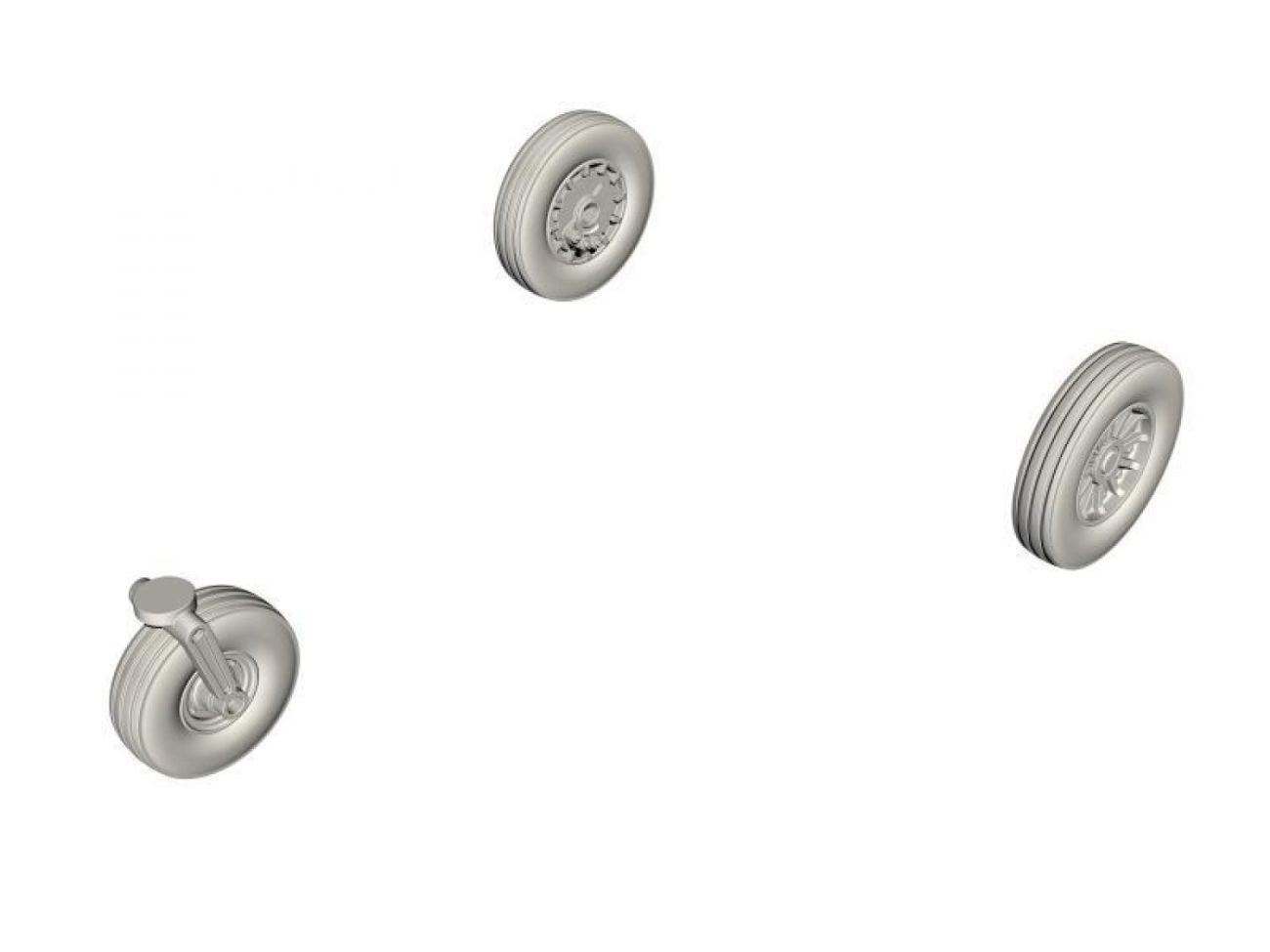 1:72 A-4B/P Skyhawk Mainwheels and Nosewheel (early with spoke type hubs), for Airfix kit