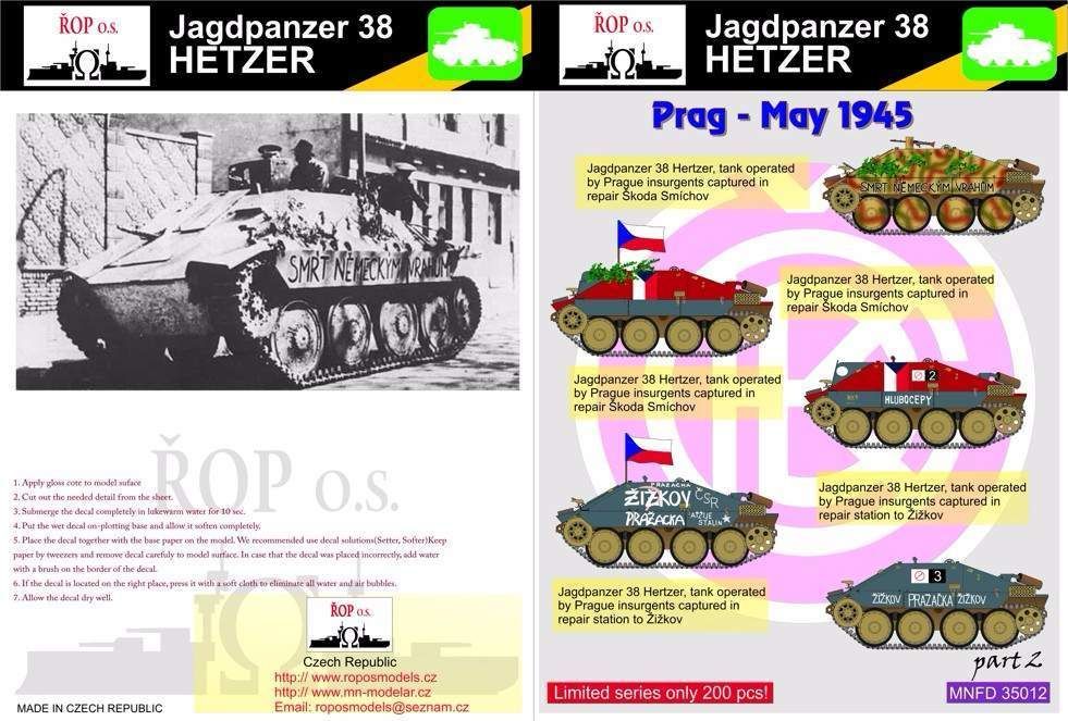 1:35 Jagdpanzer 38 HETZER - Prag May 1945