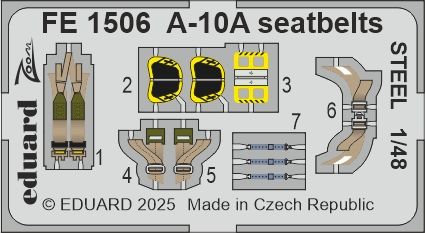 1:48 A-10A Thunderbolt II seatbelts STEEL