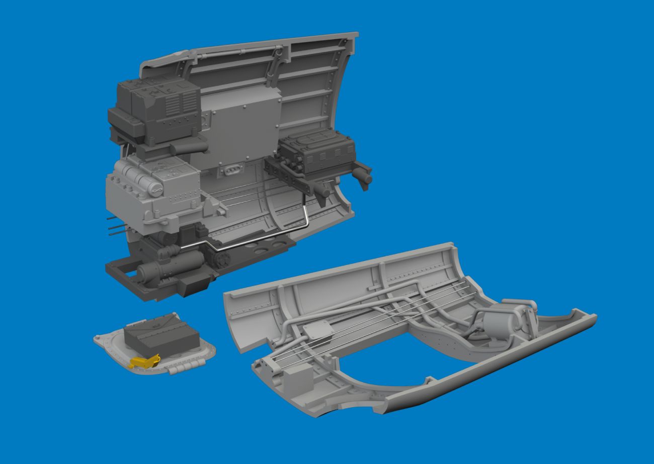 1:48 Curtiss P-40E Warhawk E radio compartment