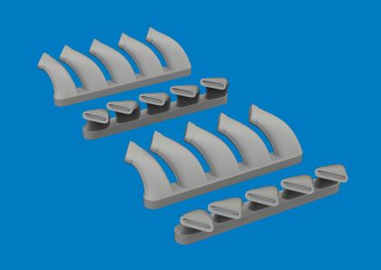 1:72 de Havilland Mosquito exhaust stacks