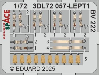 1:72 Blohm-und-Voss Bv-222 SPACE seatbelts and instruments