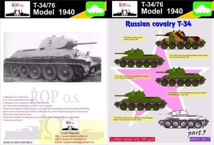 1:35 T-34/76 Model 1940 - Russian cavalry T-34