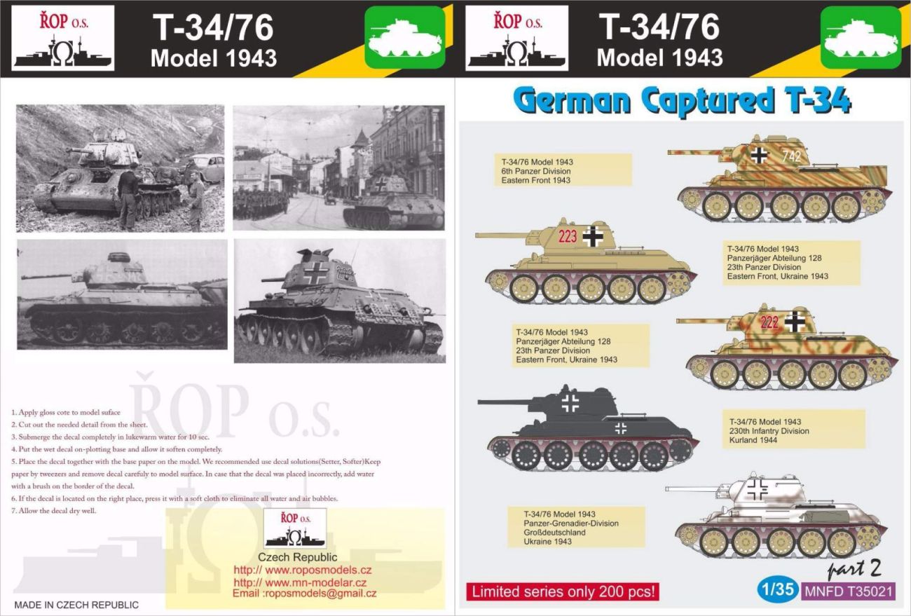 1:35 T-34/76 Model 1943 - German Captured T-34