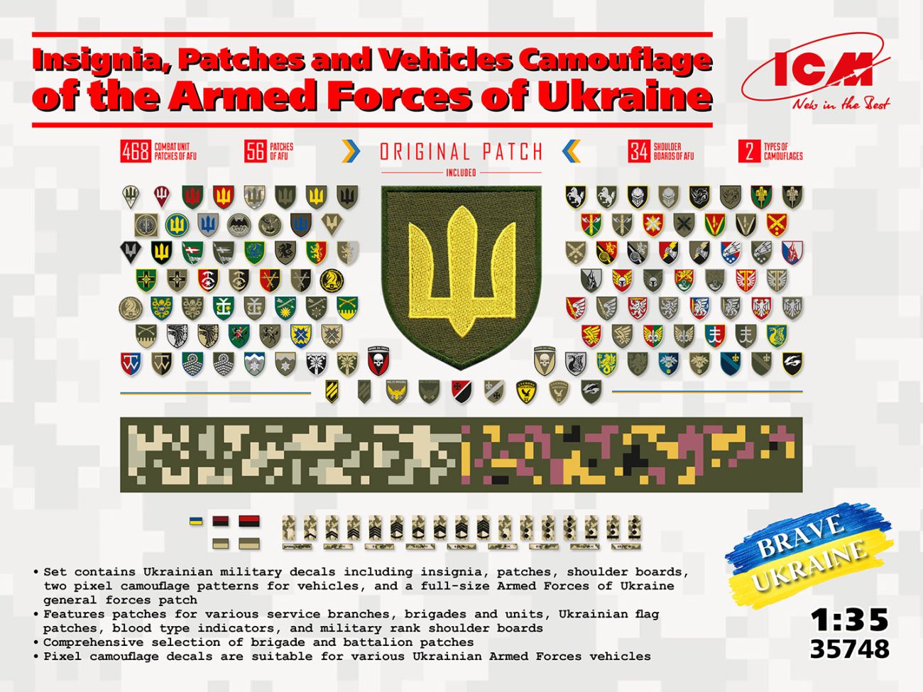 1:35 Insignia, Patches and Vehicles Camouflage of the Armed Forces of Ukraine