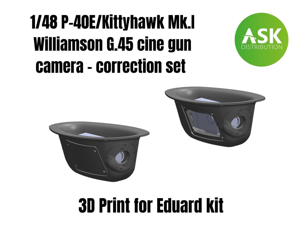 1:48 P-40E/Kittyhawk Mk.I Williamson G.45 cine gun camera - correction set for Eduard