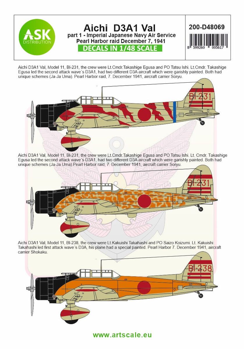 1:48 Aichi D3A1 Val part 1 - Pearl harbor raid, 7. December 1941