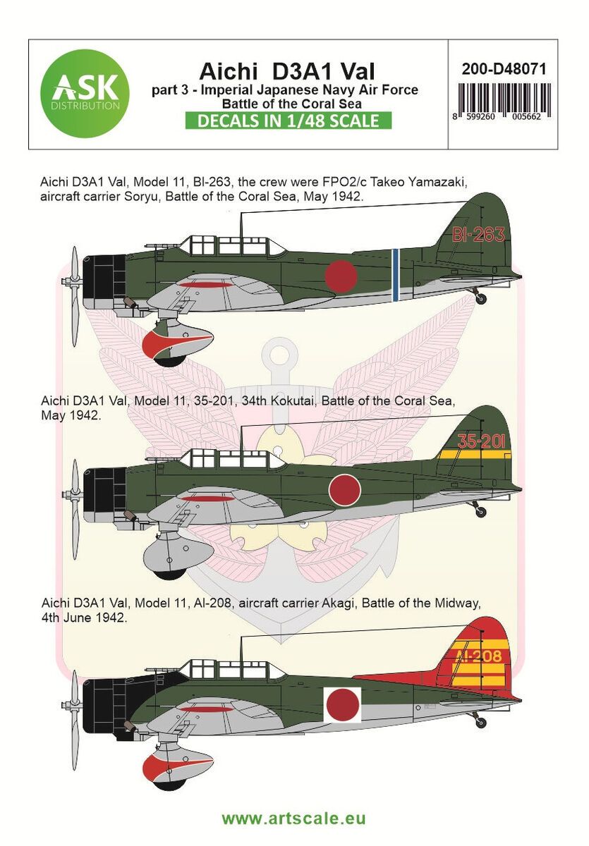 1:48 Aichi D3A1 Val part 3 - Imperial Japanese Navy Air Force, Battle of the Coral Sea