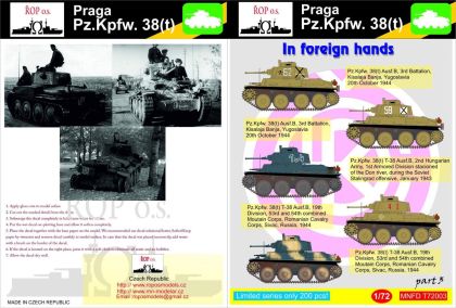 1:72 Praga Pz.Kpfw. 38(t) - In foreign hands