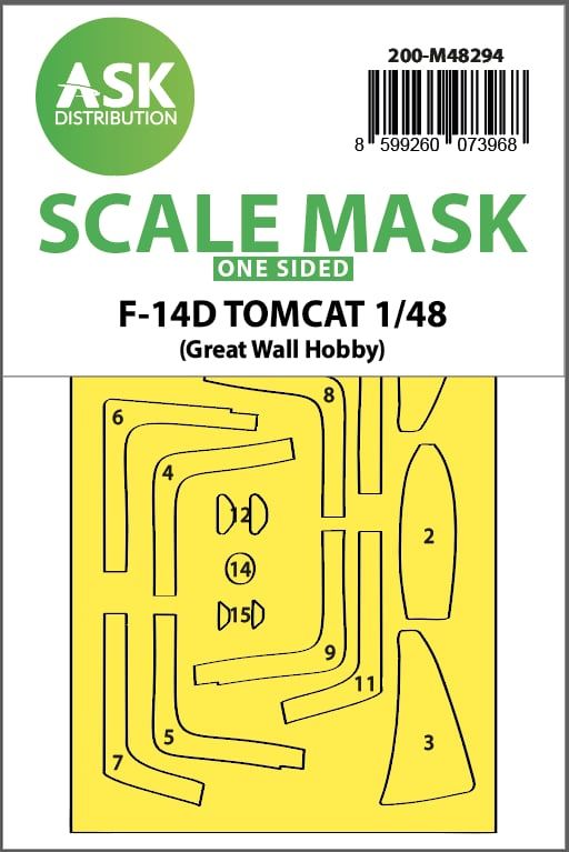 1:48 F-14D Tomcat one-sided express fit mask for GWH