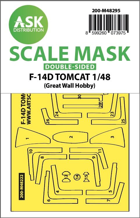 1:48 F-14D Tomcat double-sided express fit mask for GWH