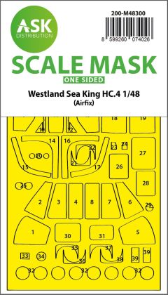 1:48 Westland Sea King HC.4 one-sided express fit mask for Airfix