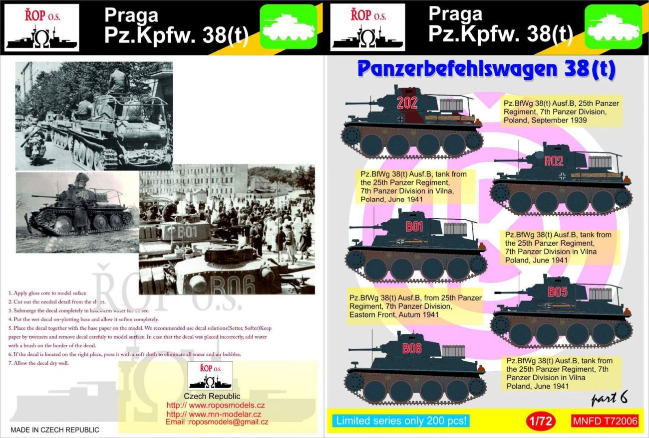 1:72 Praga Pz.Kpfw. 38(t) - Panzerbefehlswagen 38(t)
