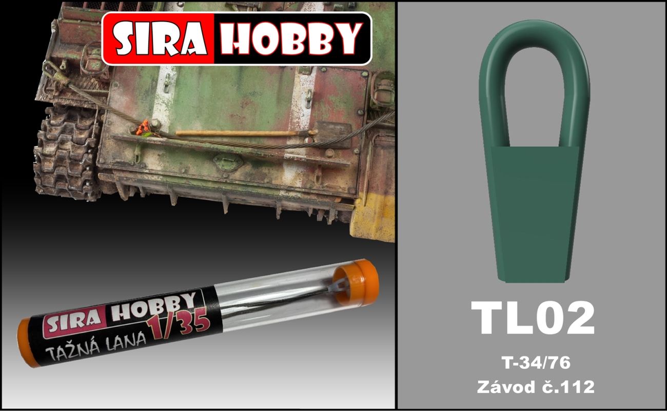 1:35 T34/76 závod č.112 tážná lana