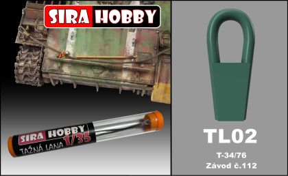 1:35 T34/76 závod č.112 tážná lana