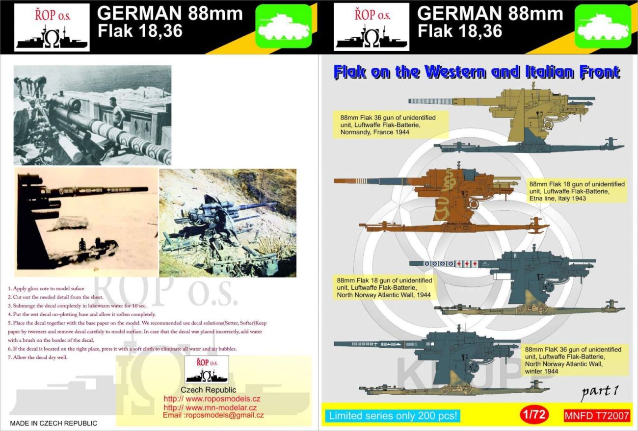 1:72 German 88mm Flak 18,36 - Flak on the Western and Italian Front